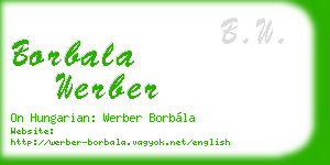 borbala werber business card