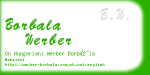 borbala werber business card